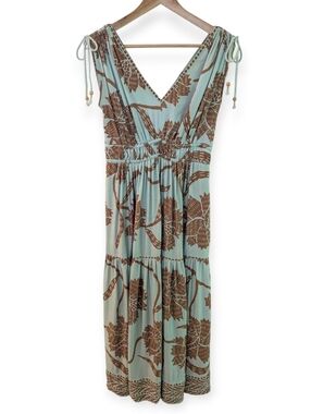 Omika Anthropologie Bohemian Floral Maxi Dress